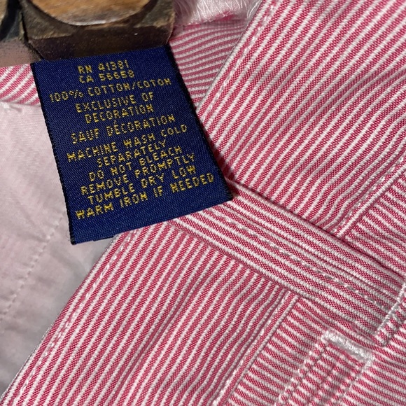 🏇POLO by RALPH LAUREN Pink & White Striped Shorts - Picture 7 of 8